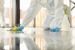 man cleaning floor epoxy floor cleaning