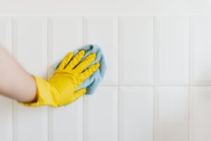 Remove Acid stains from floor tiles