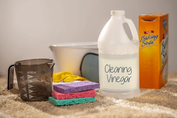 Clean Carpets with Baking Soda and Vinegar